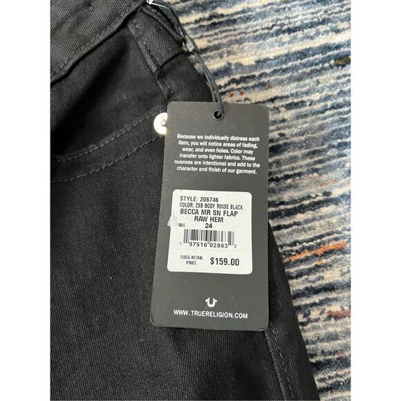 True Religion NWT Becca Mid Rise Bootcut Women Jeans size 24 - Picture 3 of 11